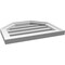 Ekena Millwork Octagonal Top Surface Mount PVC Gable Vent w/ 2"W x 1-1/2"P Brickmould Frame, 20"W x 16"H GVPOT20X1602SF - alternate 2